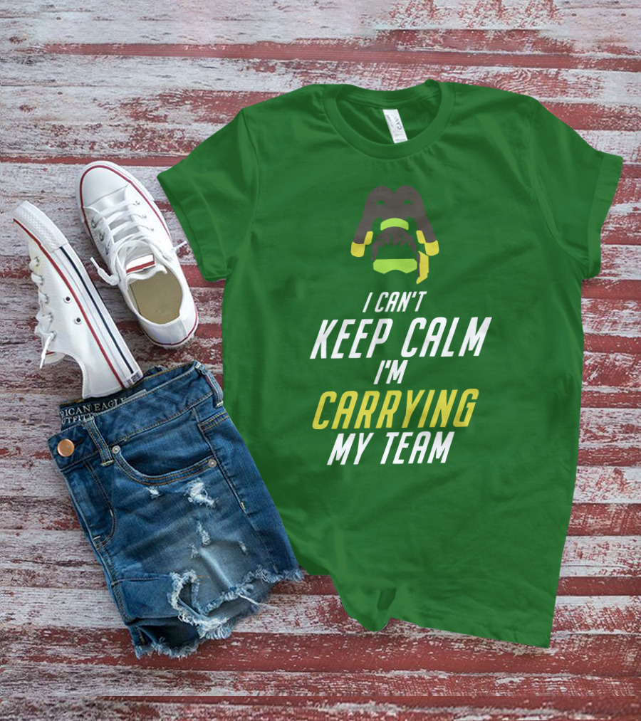 I Can't Keep Calm I'm Carrying My Team Gaming Themed T-Shirt