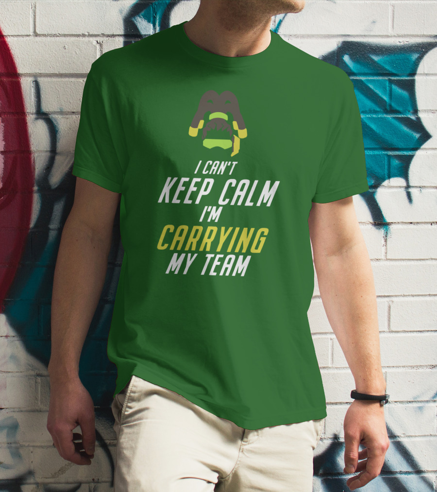 I Can't Keep Calm I'm Carrying My Team Gaming Themed T-Shirt