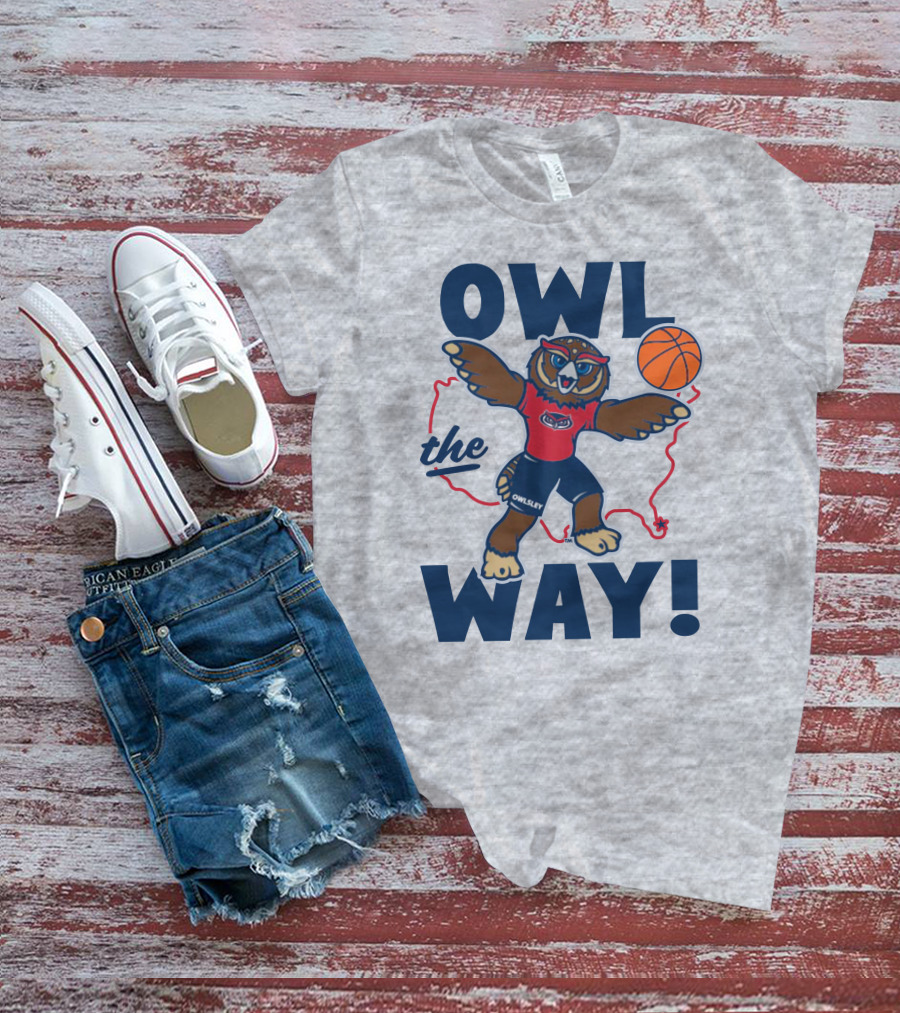 Owlsey Basketball Owl The Way Florida Atlantic T-Shirt