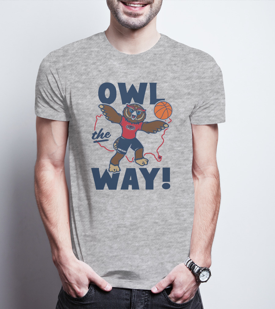Owlsey Basketball Owl The Way Florida Atlantic T-Shirt