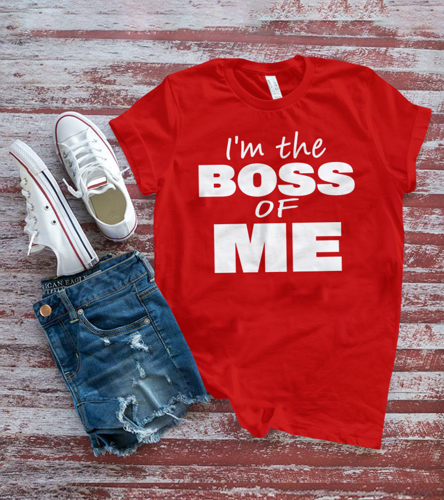 Texas Paul Schroder I'M The Boss Of Me Bold Red T-Shirt