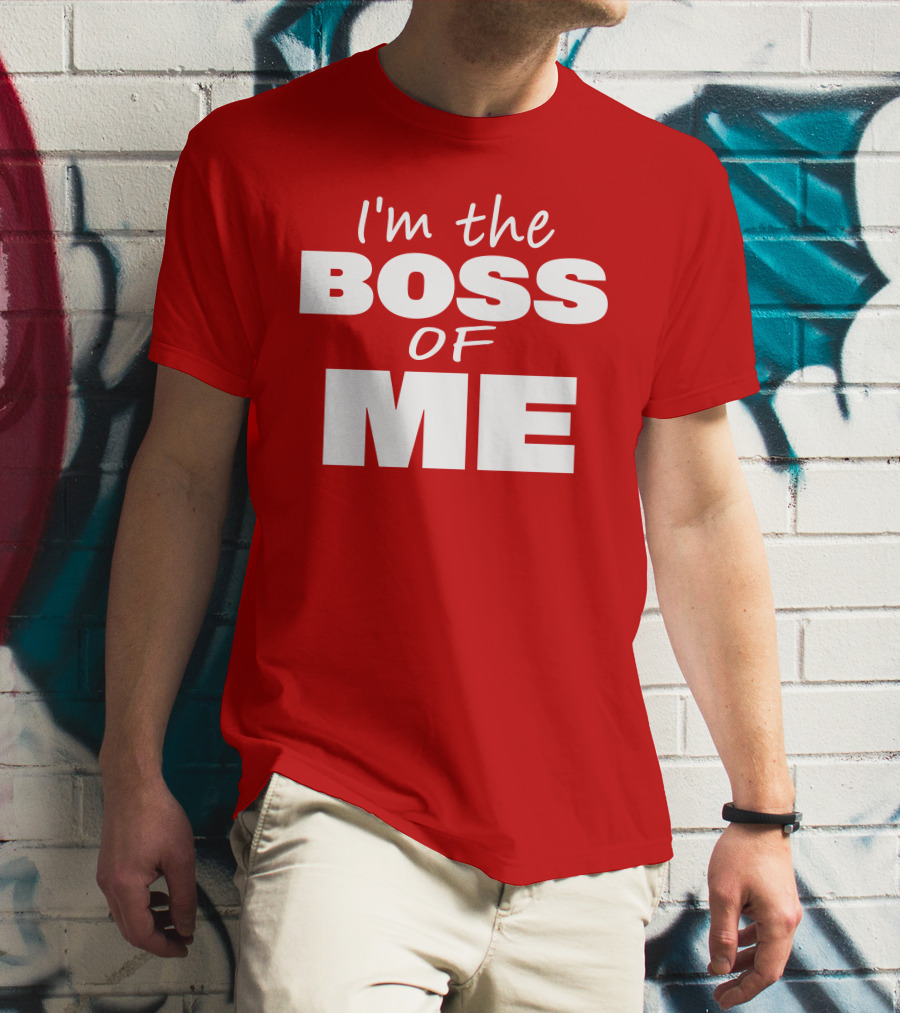 Texas Paul Schroder I'M The Boss Of Me Bold Red T-Shirt
