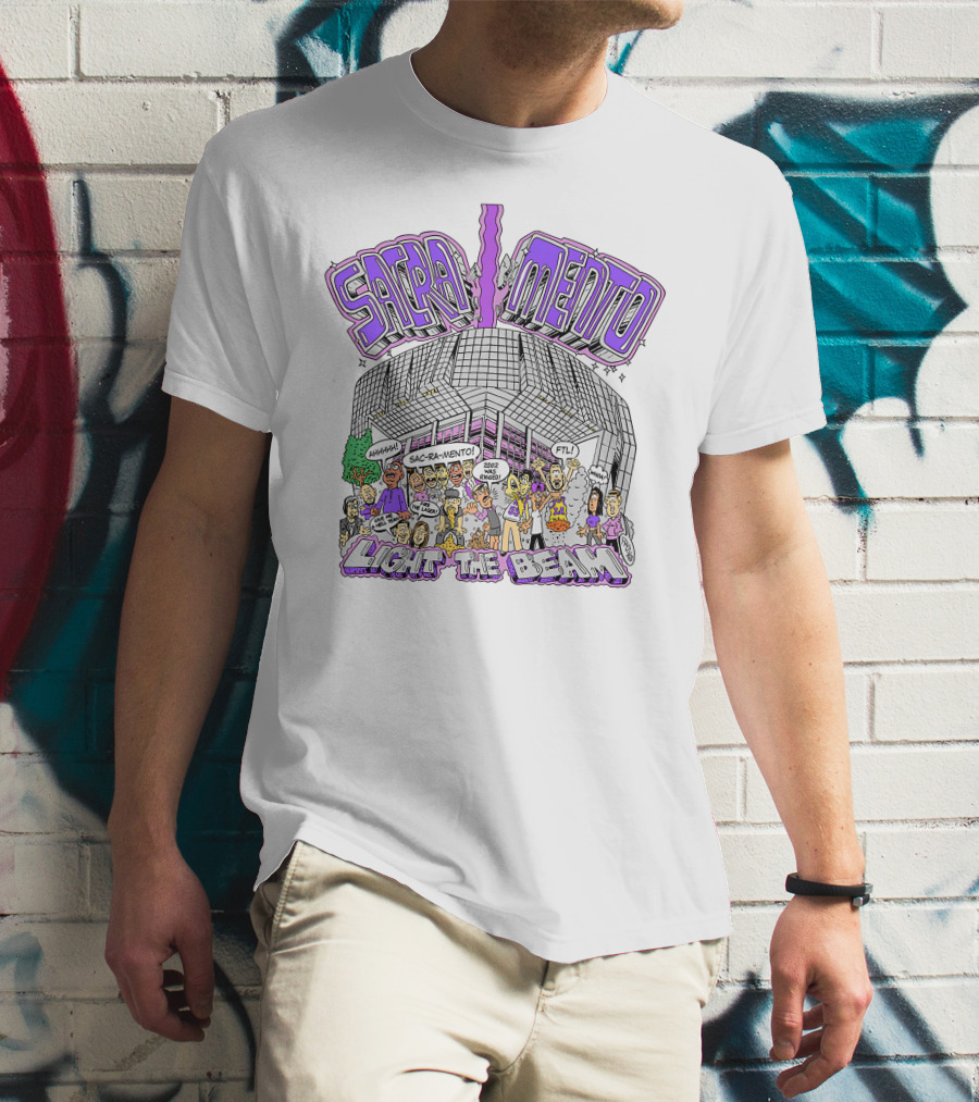 SACRA MENTO Light The Beam Midtownsac Crowd Excitement Energetic Atmosphere T-Shirt