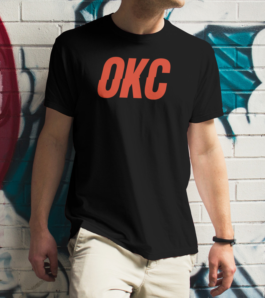 Mark Daigneault OKC Bold Orange Lettering T-Shirt