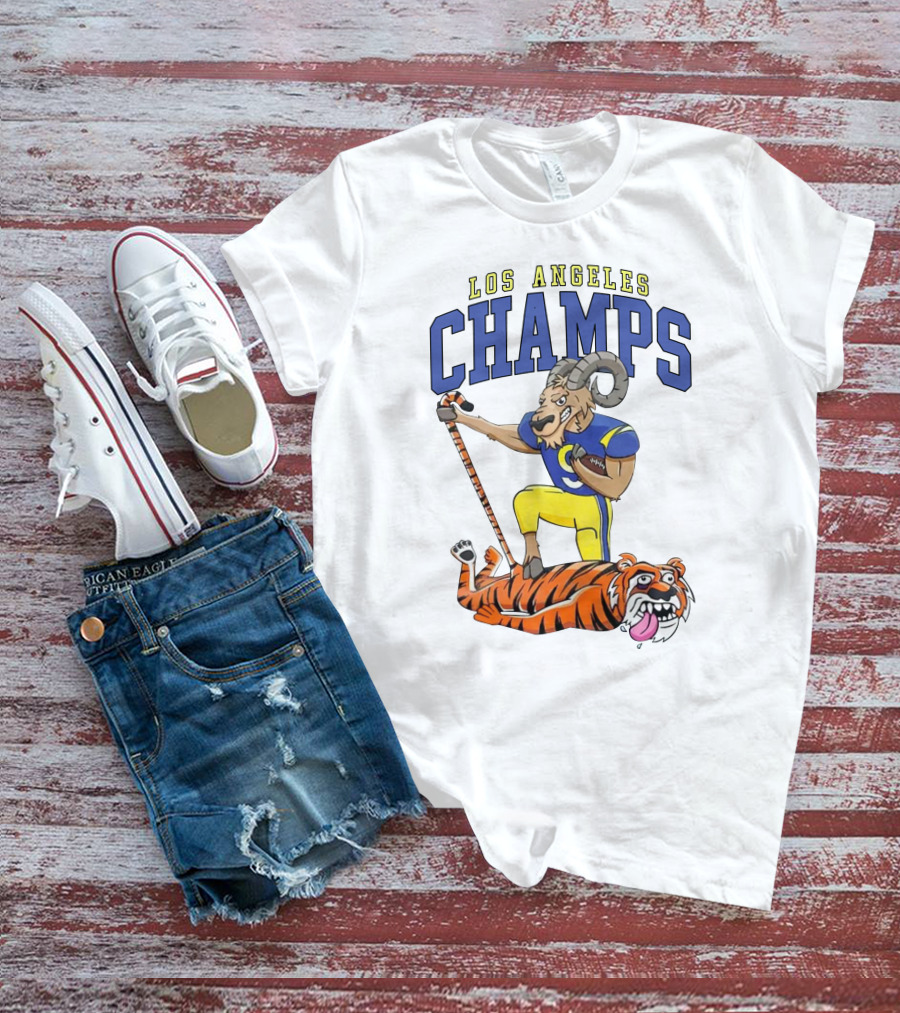 Los Angeles Champs Ram And Tiger Iconic Rivalry T-Shirt