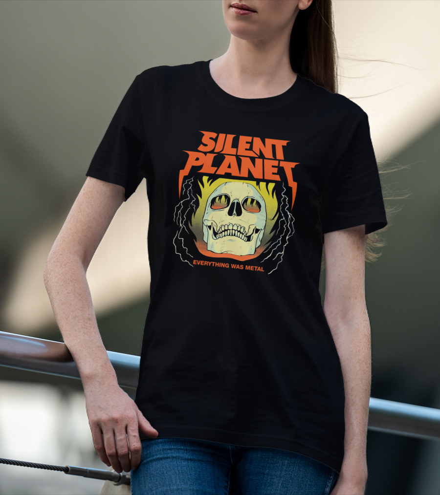 Silent Planet Everything Was Metal Skull Fire T-Shirt
