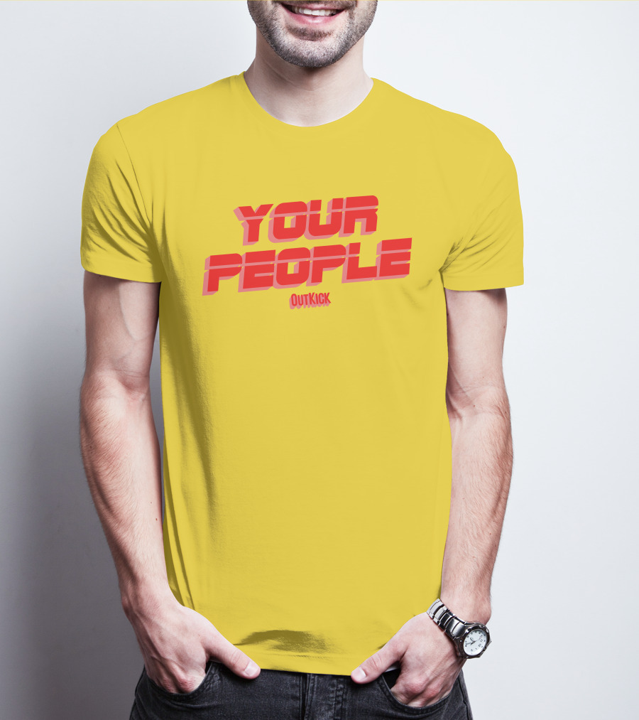 Your People Outkick Red Text T-Shirt