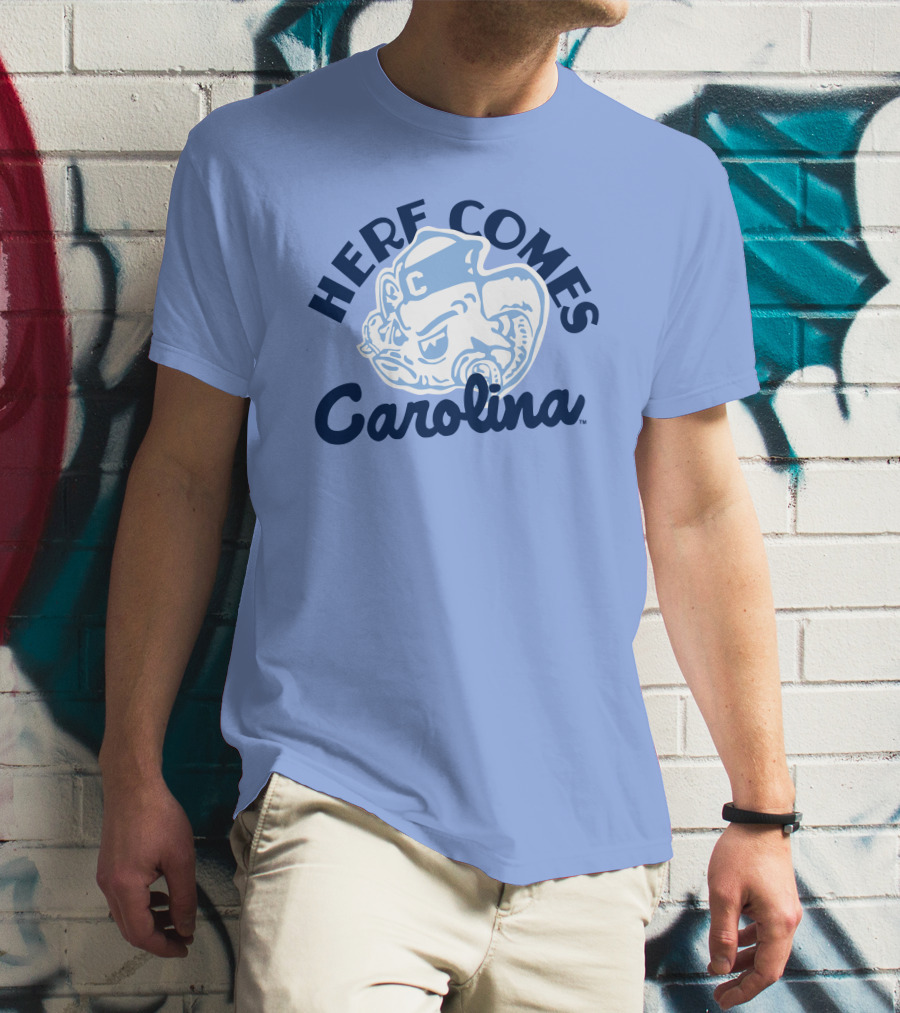 Here Comes Carolina Barstool Bench Mob T-Shirt