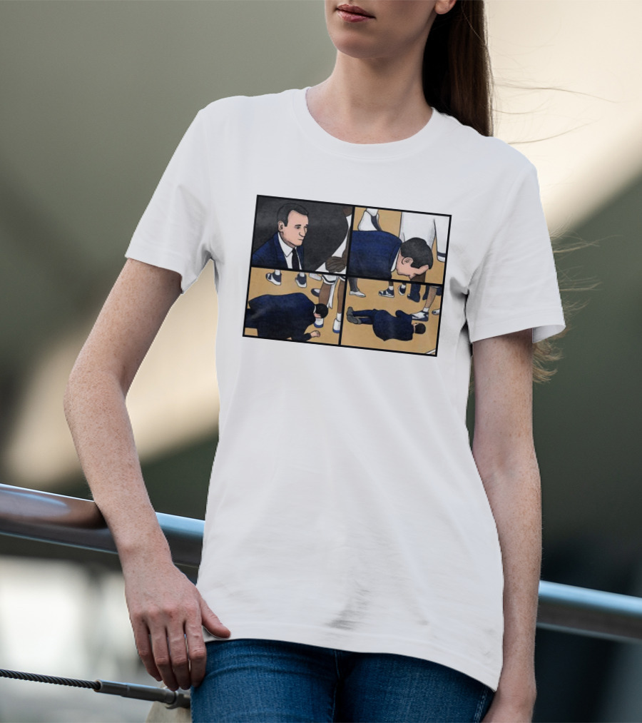 Dave Portnoy On-Court Collapse Comic Panel T-Shirt