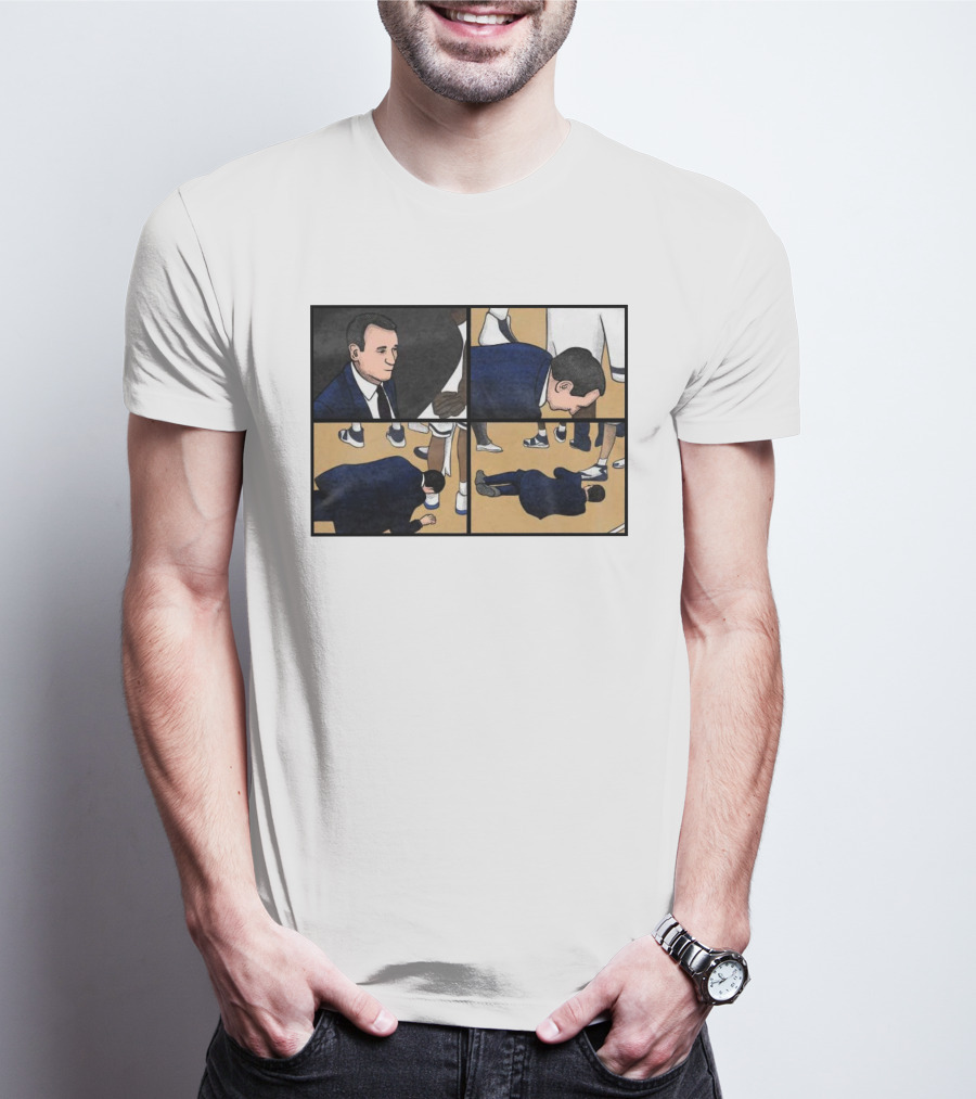 Dave Portnoy On-Court Collapse Comic Panel T-Shirt
