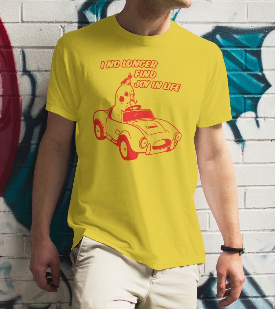 I No Longer Find Joy In Life With Driving Bird In Car T-Shirt