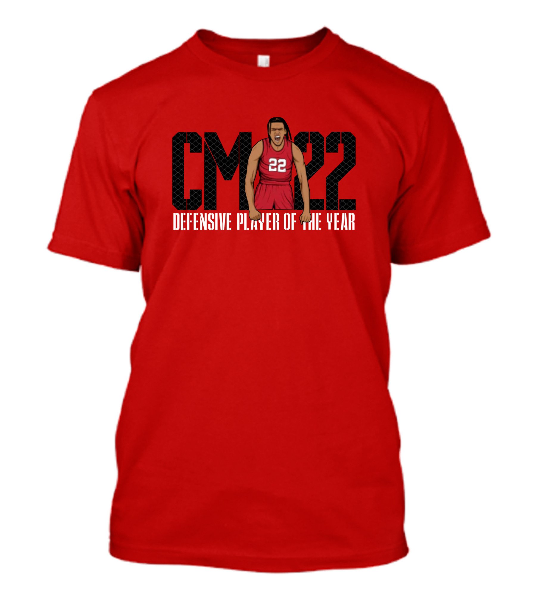Caleb McConnell X The Players Trunk CM 22 Defensive Player Of The Year Red Basketball T-Shirt
