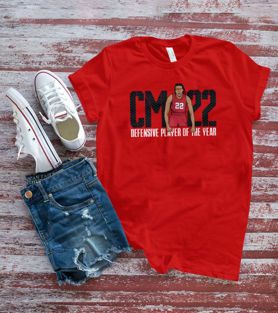 Caleb McConnell X The Players Trunk CM 22 Defensive Player Of The Year Red Basketball T-Shirt
