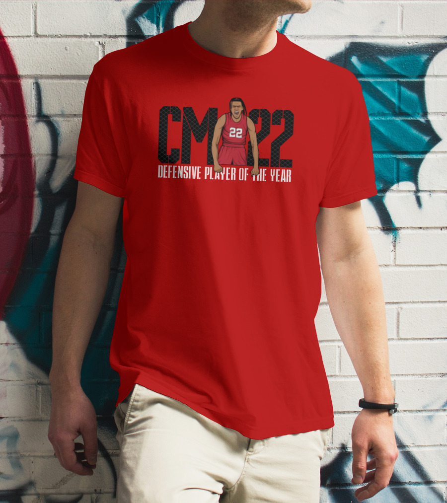 Caleb McConnell X The Players Trunk CM 22 Defensive Player Of The Year Red Basketball T-Shirt