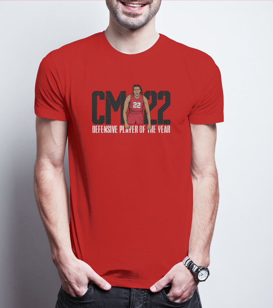 Caleb McConnell X The Players Trunk CM 22 Defensive Player Of The Year Red Basketball T-Shirt
