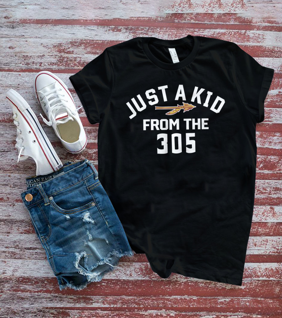 JUST A KID FROM THE 305 Miami Football Fan T-Shirt