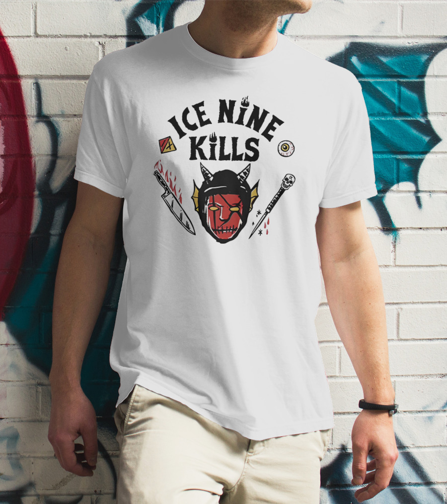 Ice Nine Kills Horror Mask Knife Skull Blood Demon T-Shirt