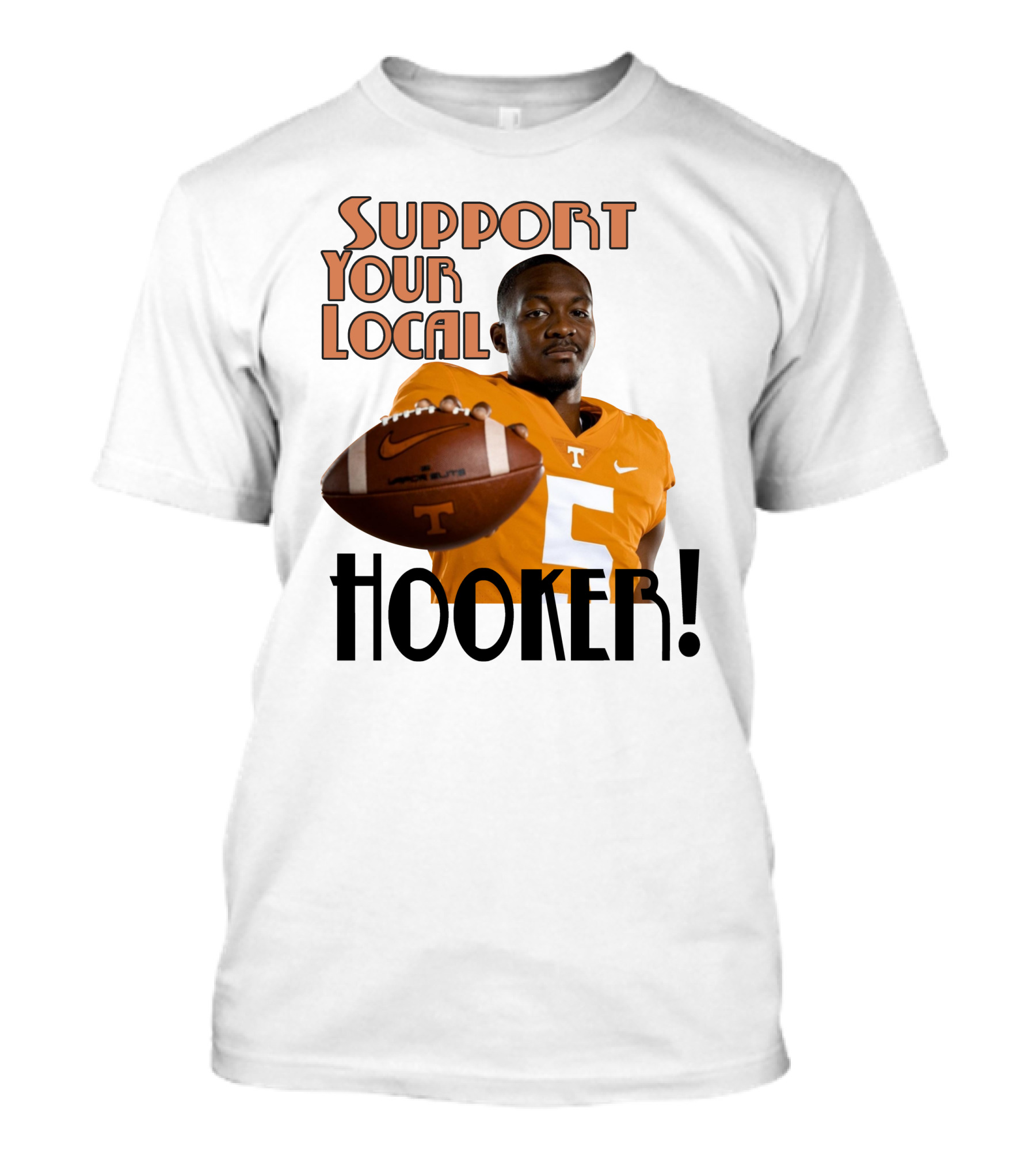 Hendon Hooker Support Your Local Hooker Tennessee Volunteers Football T-Shirt