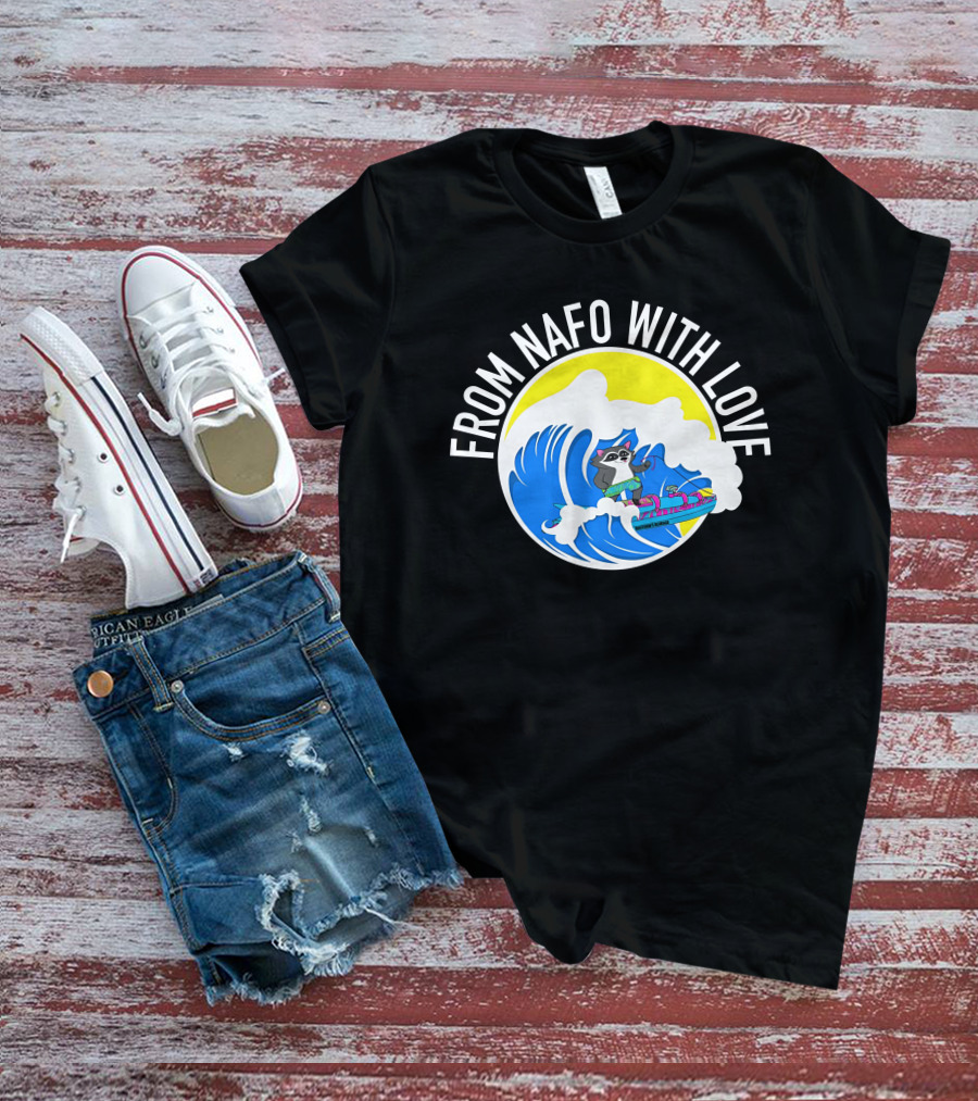 From Nafo With Love Surfing Wave T-Shirt