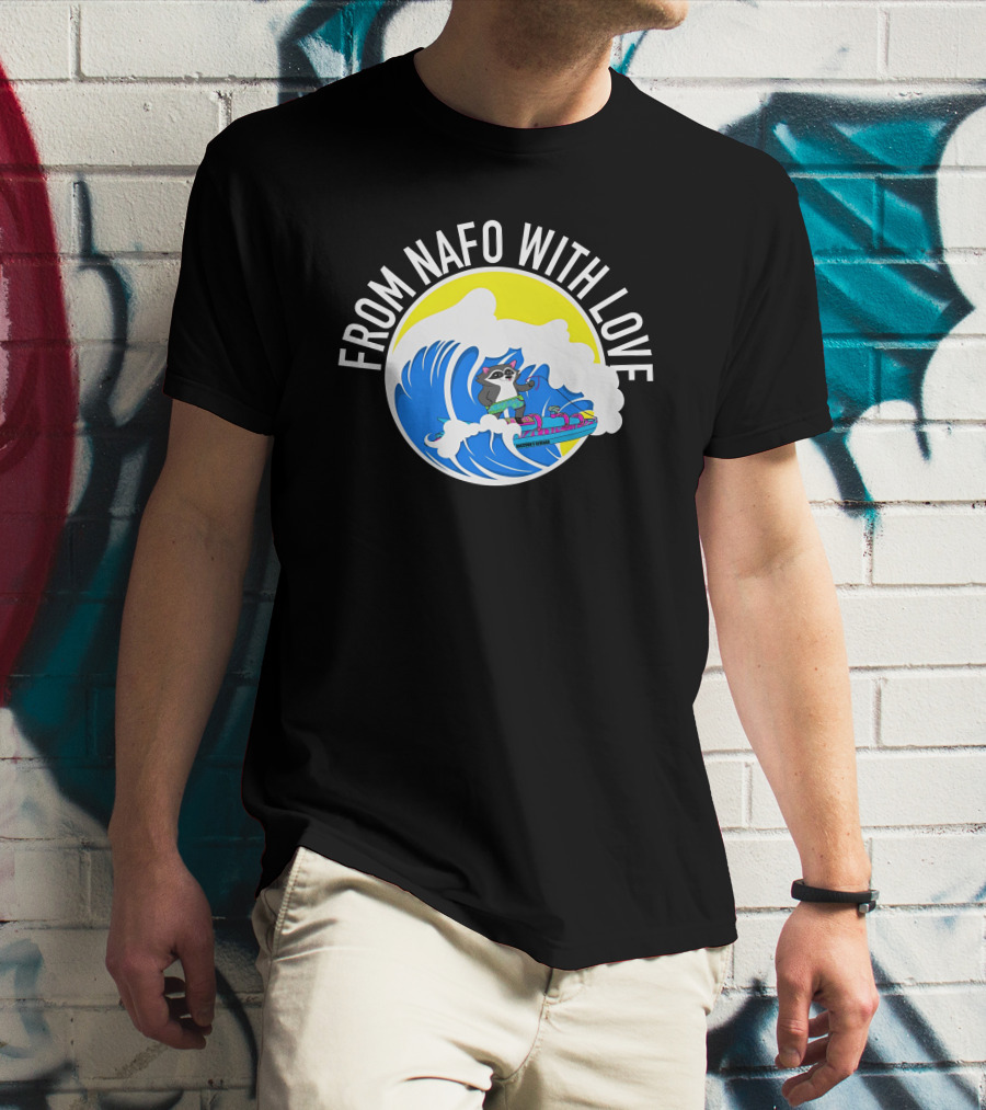 From Nafo With Love Surfing Wave T-Shirt