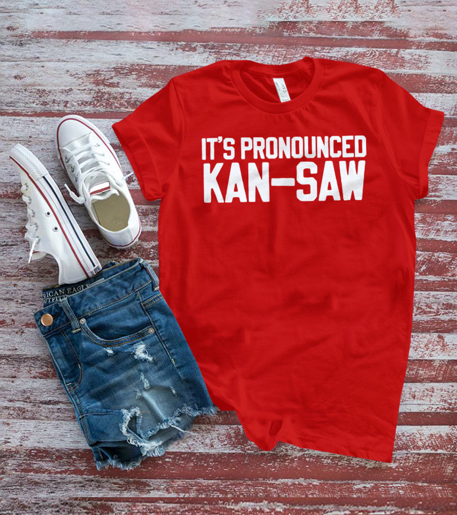 Hogs It's Pronounced Kan Saw Arkansas Razorbacks T-Shirt