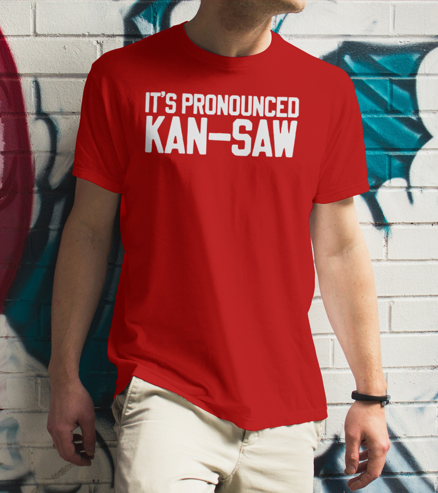 Hogs It's Pronounced Kan Saw Arkansas Razorbacks T-Shirt
