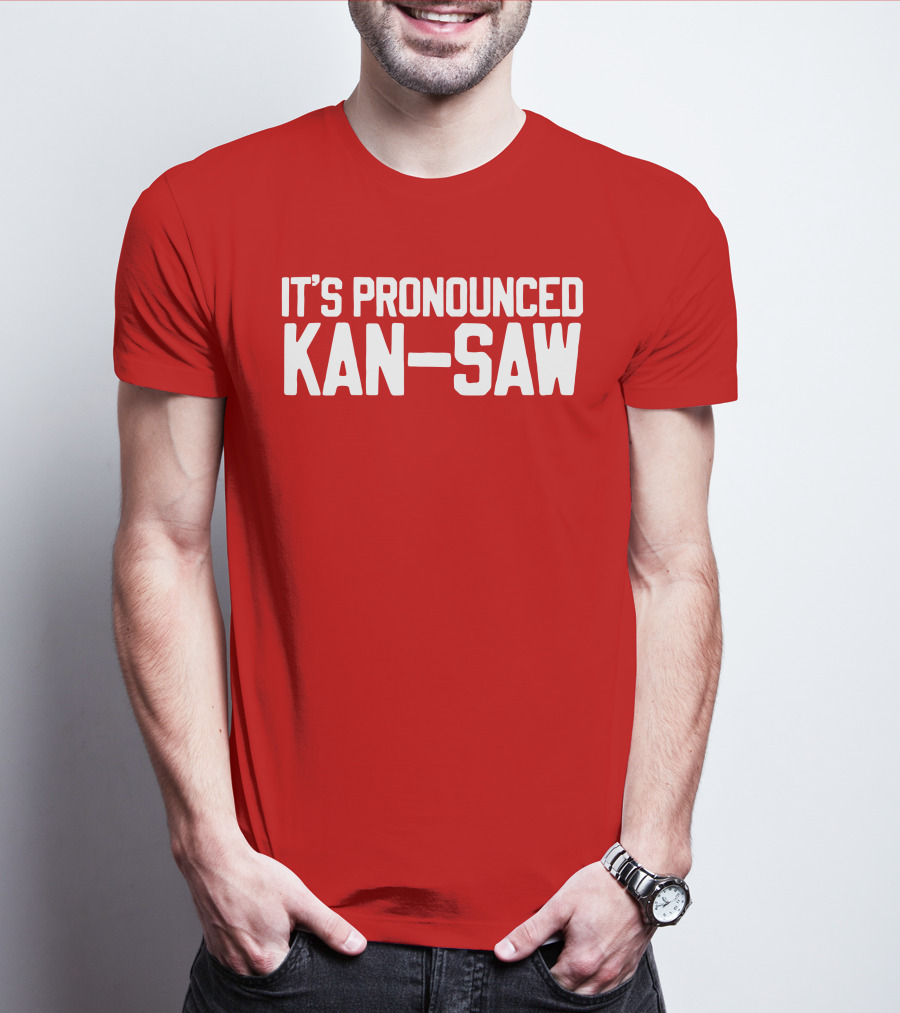 Hogs It's Pronounced Kan Saw Arkansas Razorbacks T-Shirt