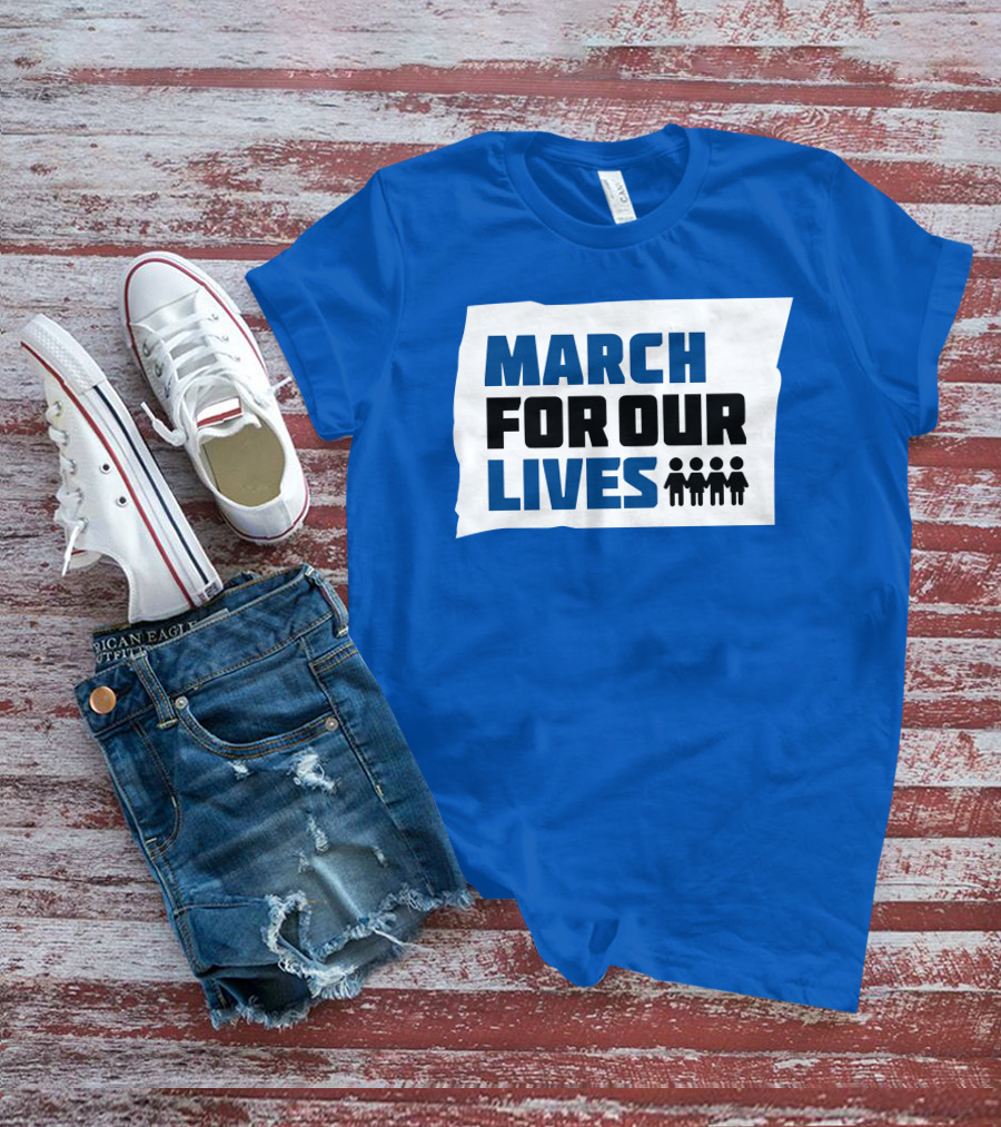 MARCH FOR OUR LIVES Protest Social Movement Iconic Text And Figures T-Shirt