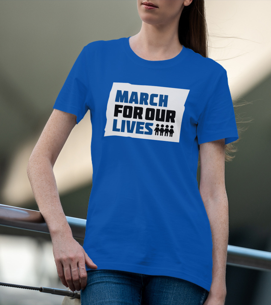 MARCH FOR OUR LIVES Protest Social Movement Iconic Text And Figures T-Shirt