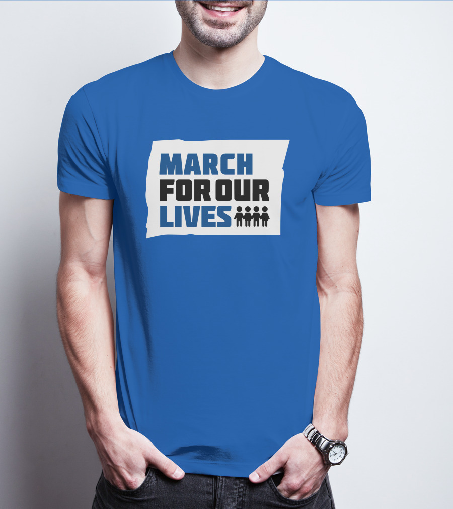 MARCH FOR OUR LIVES Protest Social Movement Iconic Text And Figures T-Shirt