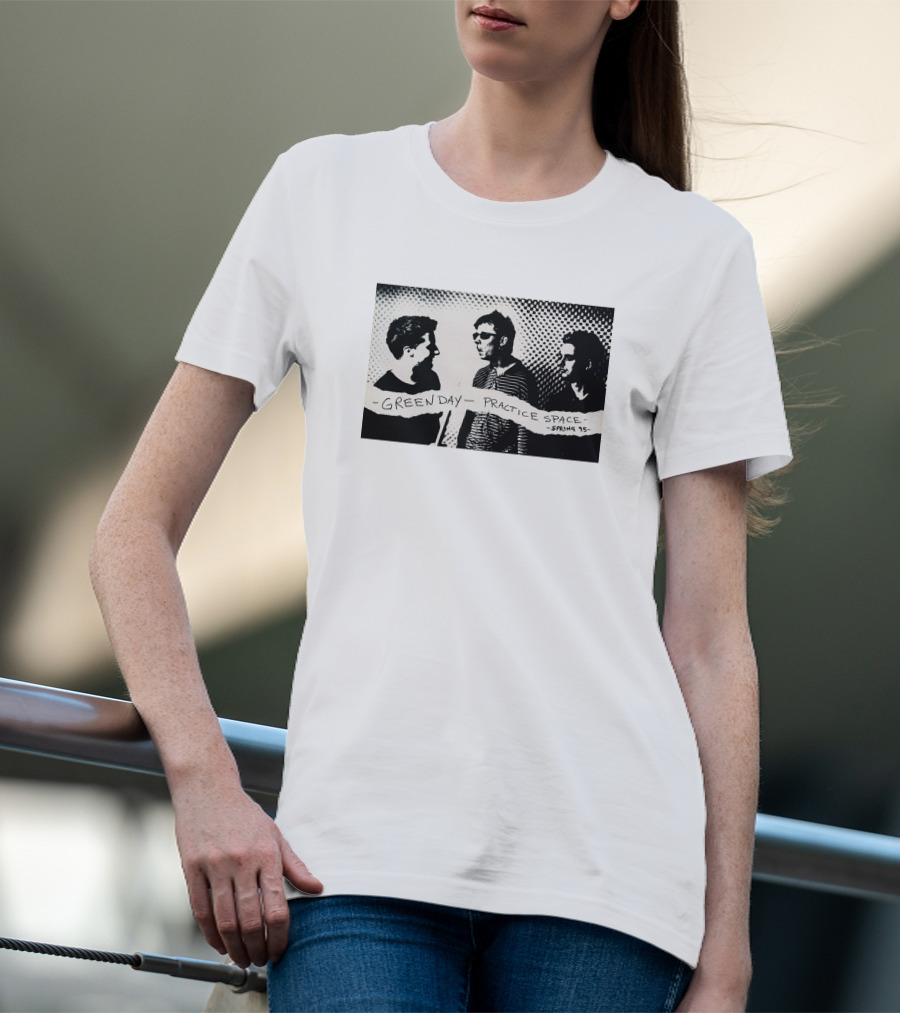 Green Day Practice Space Oakland Spring '95 Livsvinyl T-Shirt