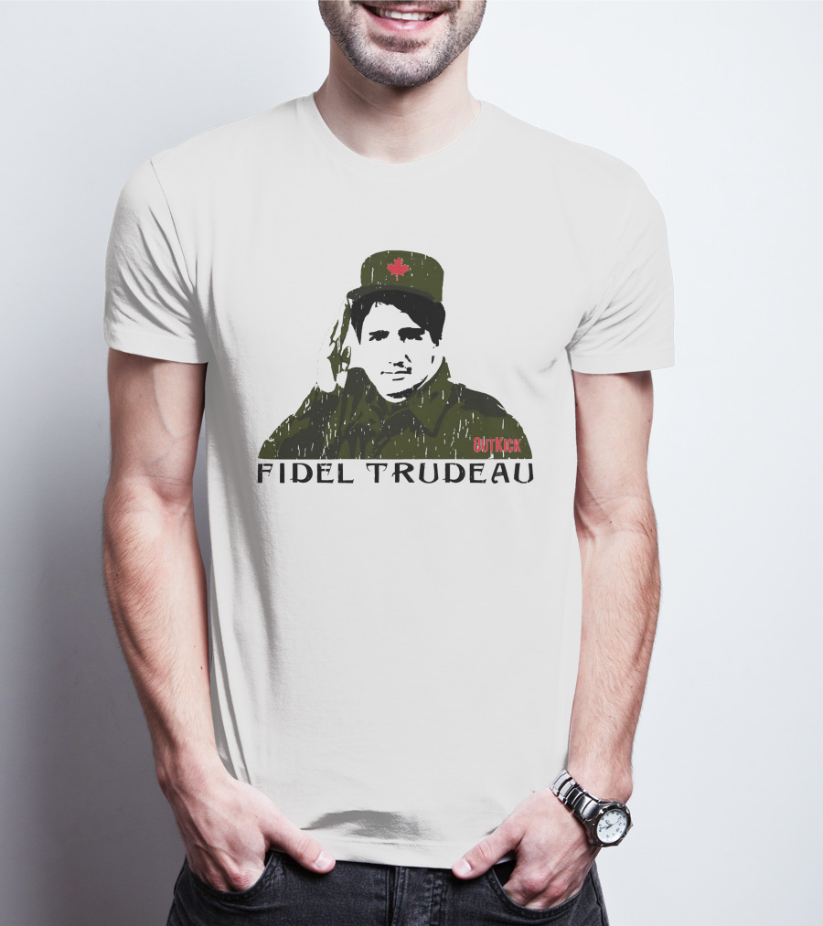 Fidel Trudeau Outkick Maple Leaf Military T-Shirt