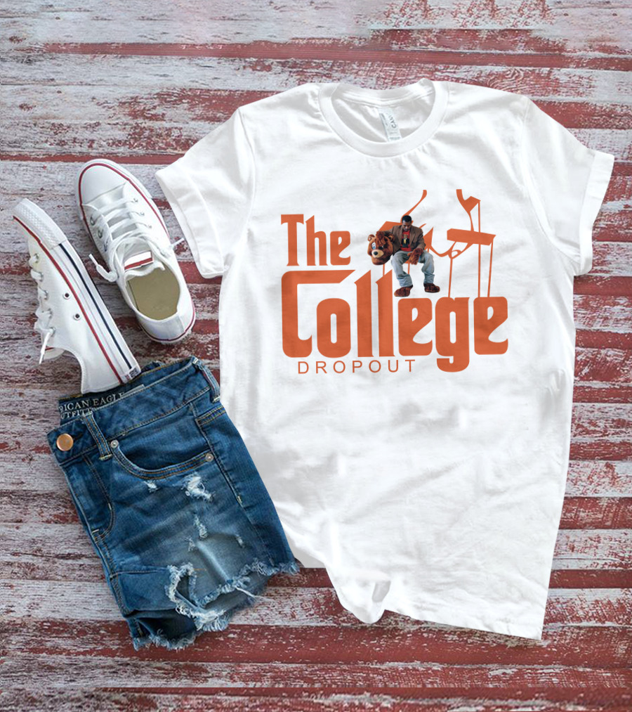 The College Dropout Godfather Parody Art Featuring Iconic Bear Puppet Strings T-Shirt