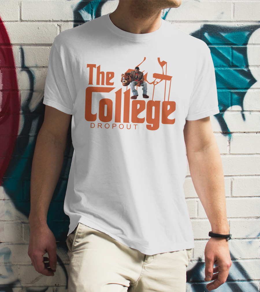 The College Dropout Godfather Parody Art Featuring Iconic Bear Puppet Strings T-Shirt