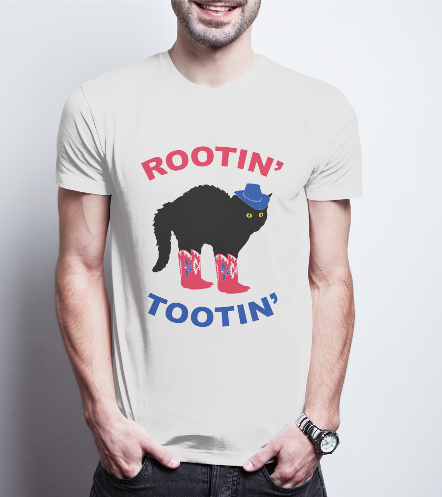 Rootin' Tootin' Cat With Cowboy Hat And Boots T-Shirt