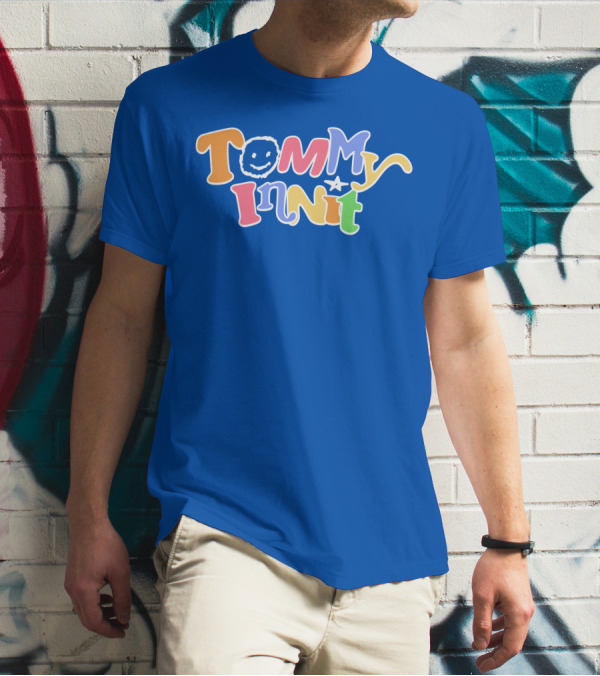 TommyInnit Colorful Text Design With Smiley Face And Star T-Shirt
