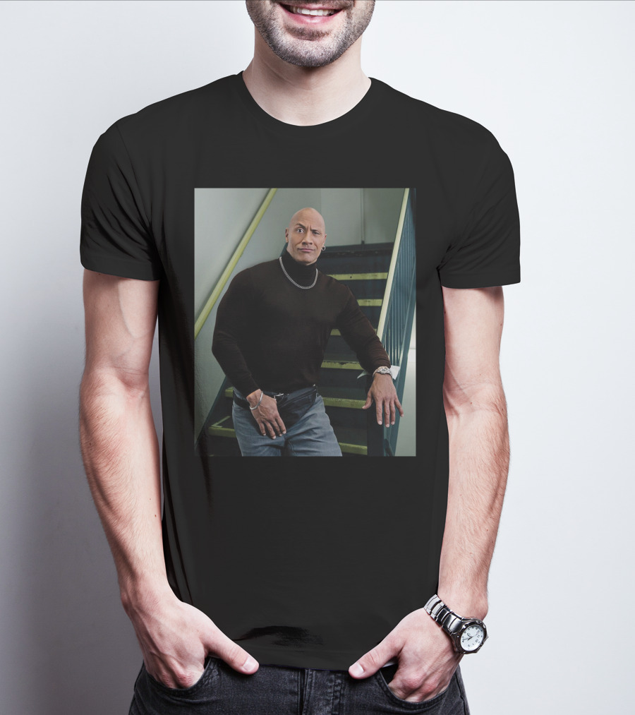 The Rock Iconic 90s Turtleneck Fanny Pack Look T-Shirt