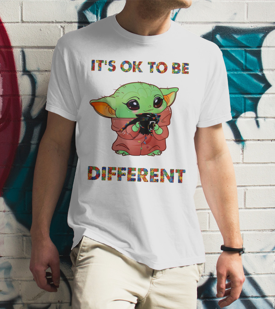 It's Ok To Be Different Yoda Carolina Panthers T-Shirt