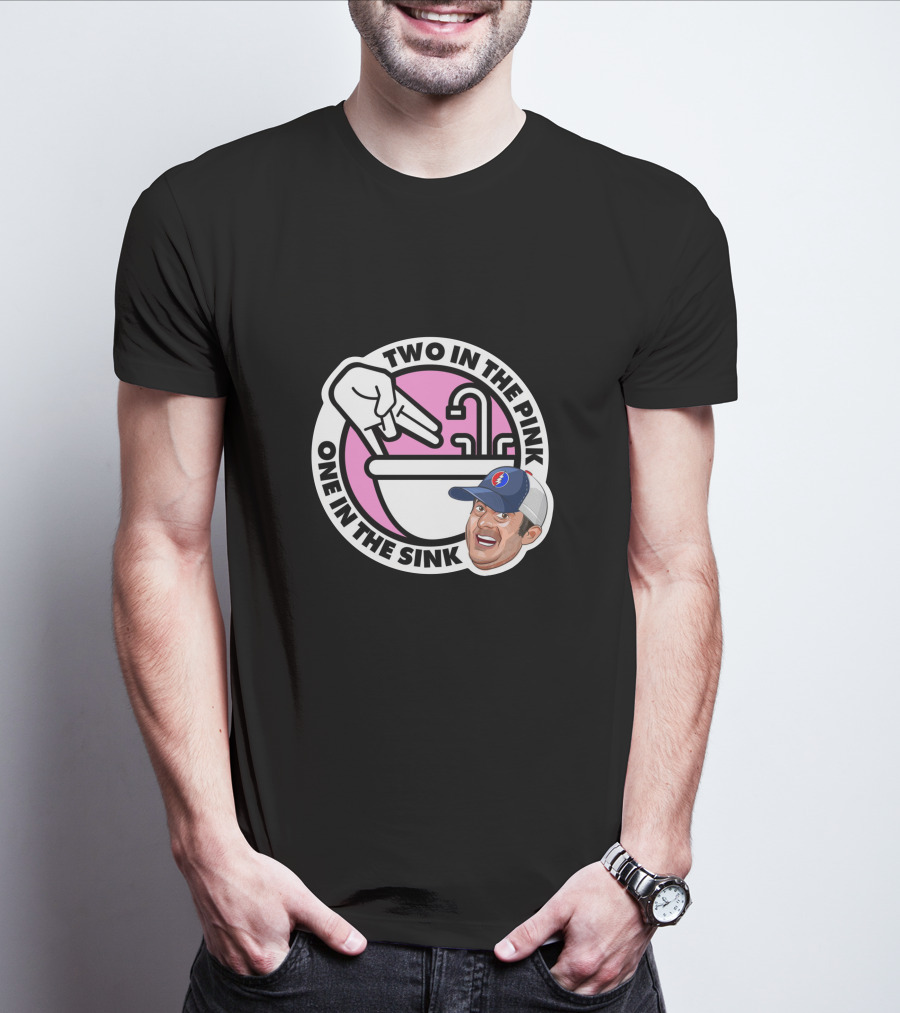 Angel Resto Stugotz 790 Two In The Pink One In The Sink Graphic Face And Hand T-Shirt