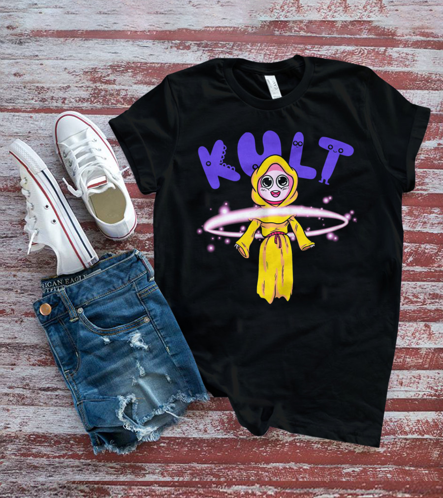 KULT Yellow-Hooded Character With Glowing Aura T-Shirt