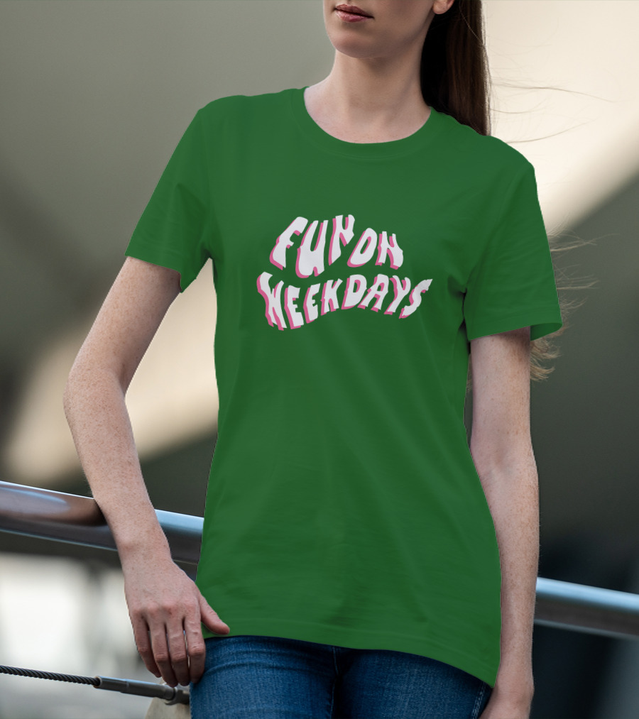 Fun On Weekdays Jenna Palek Merch Bold Green Text T-Shirt