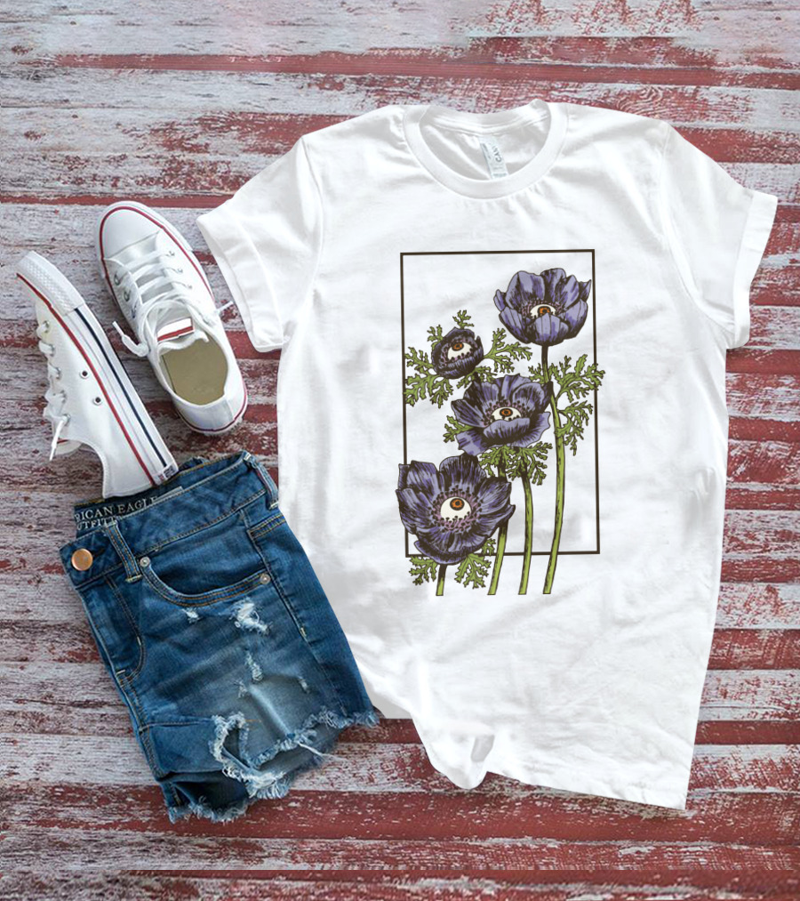 Creepy Eye Anemone Botanical Clothing T-Shirt