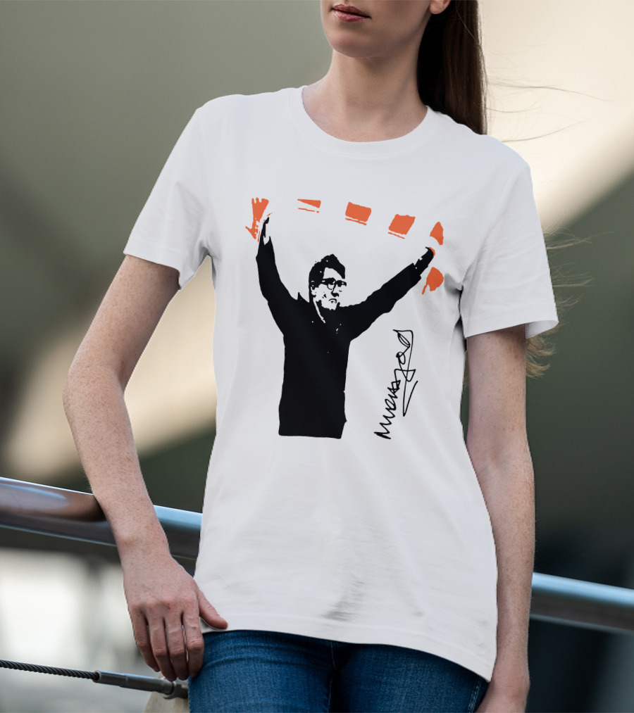 Luton Town FC Mick Harford Orange Scarf T-Shirt