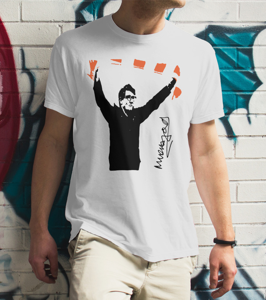 Luton Town FC Mick Harford Orange Scarf T-Shirt