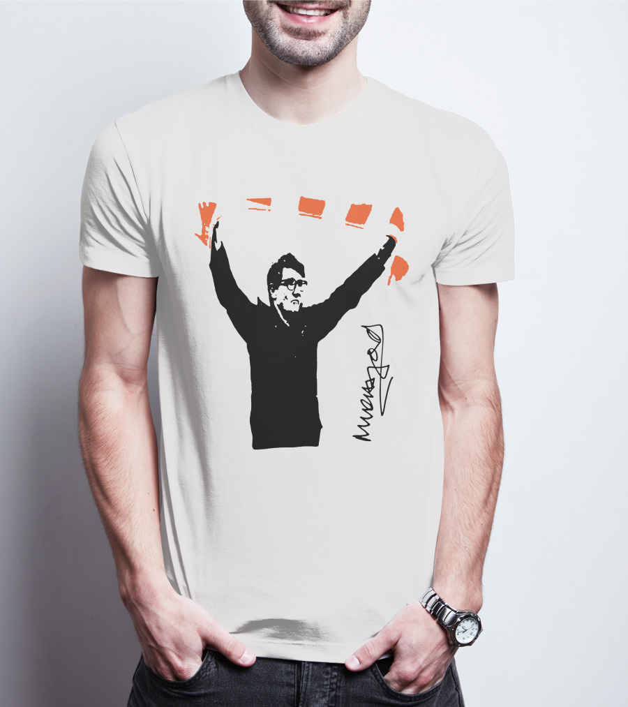 Luton Town FC Mick Harford Orange Scarf T-Shirt