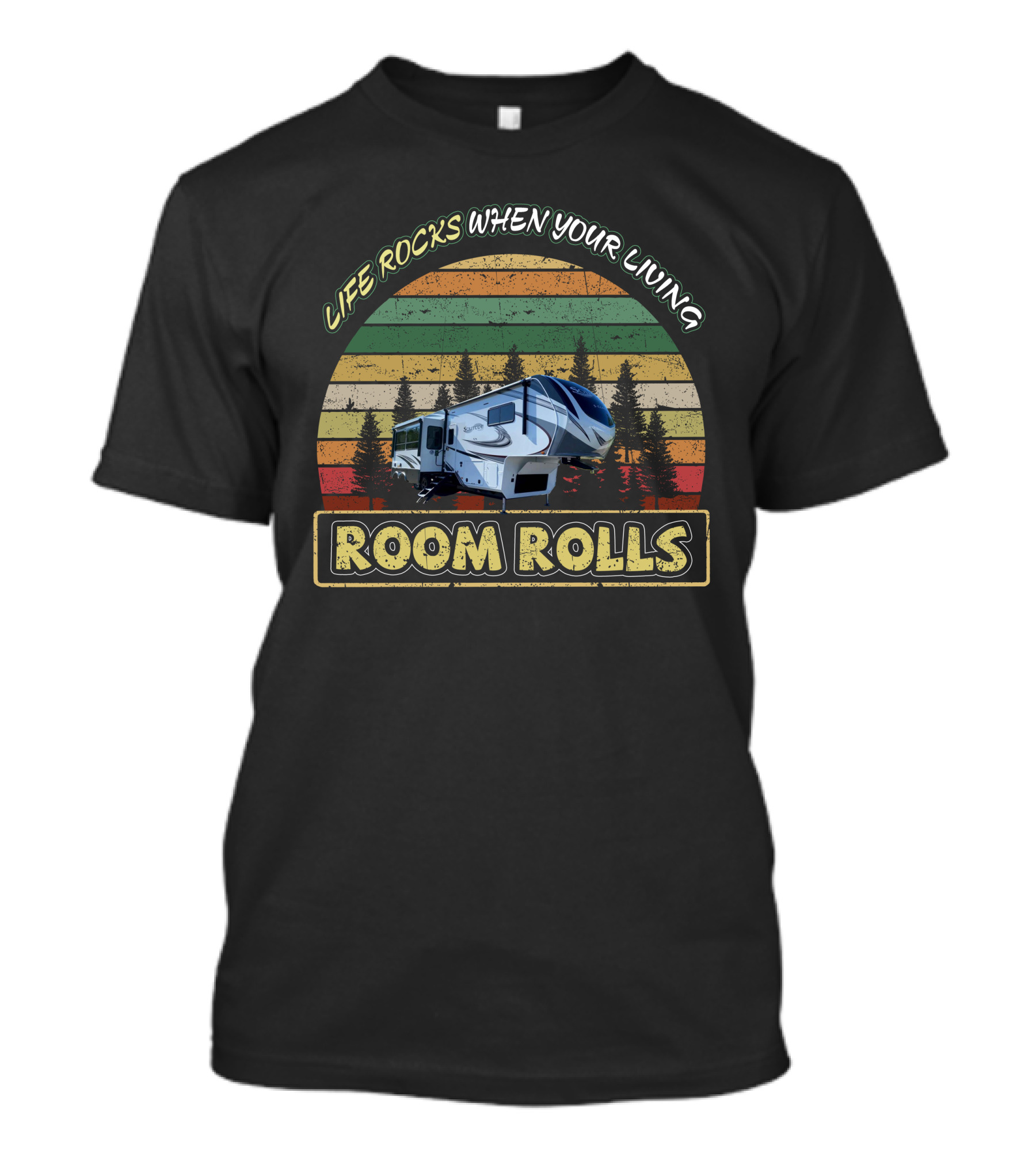LIFE ROCKS WHEN YOUR LIVING ROOM ROLLS Solitude 3740BH T-Shirt