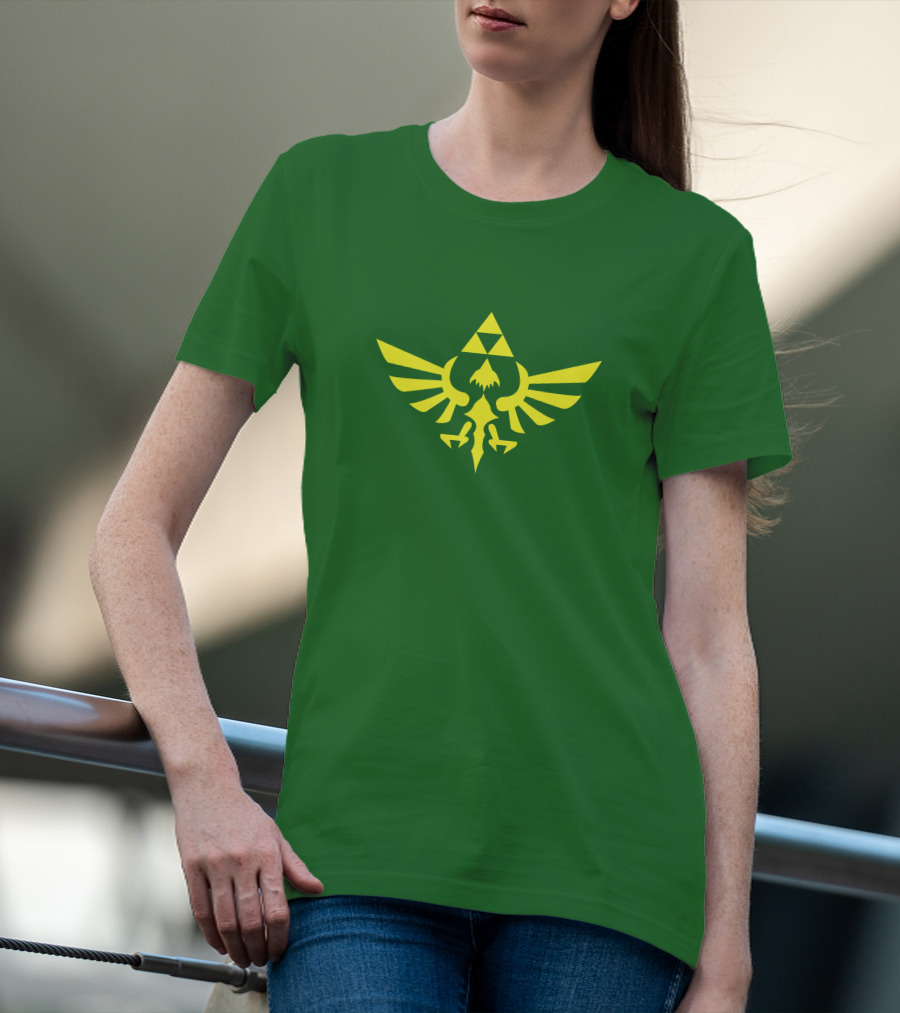 Triforce Symbol Hylian Eagle Green Cargo Shorts T-Shirt