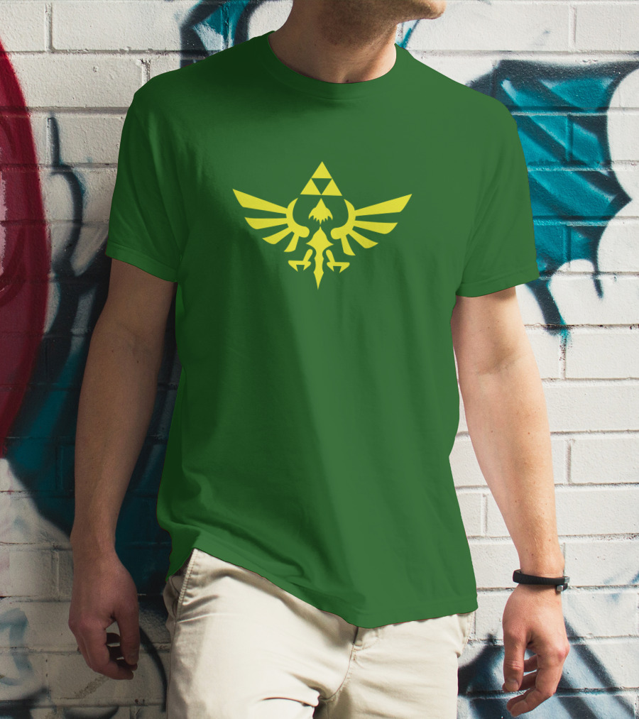 Triforce Symbol Hylian Eagle Green Cargo Shorts T-Shirt