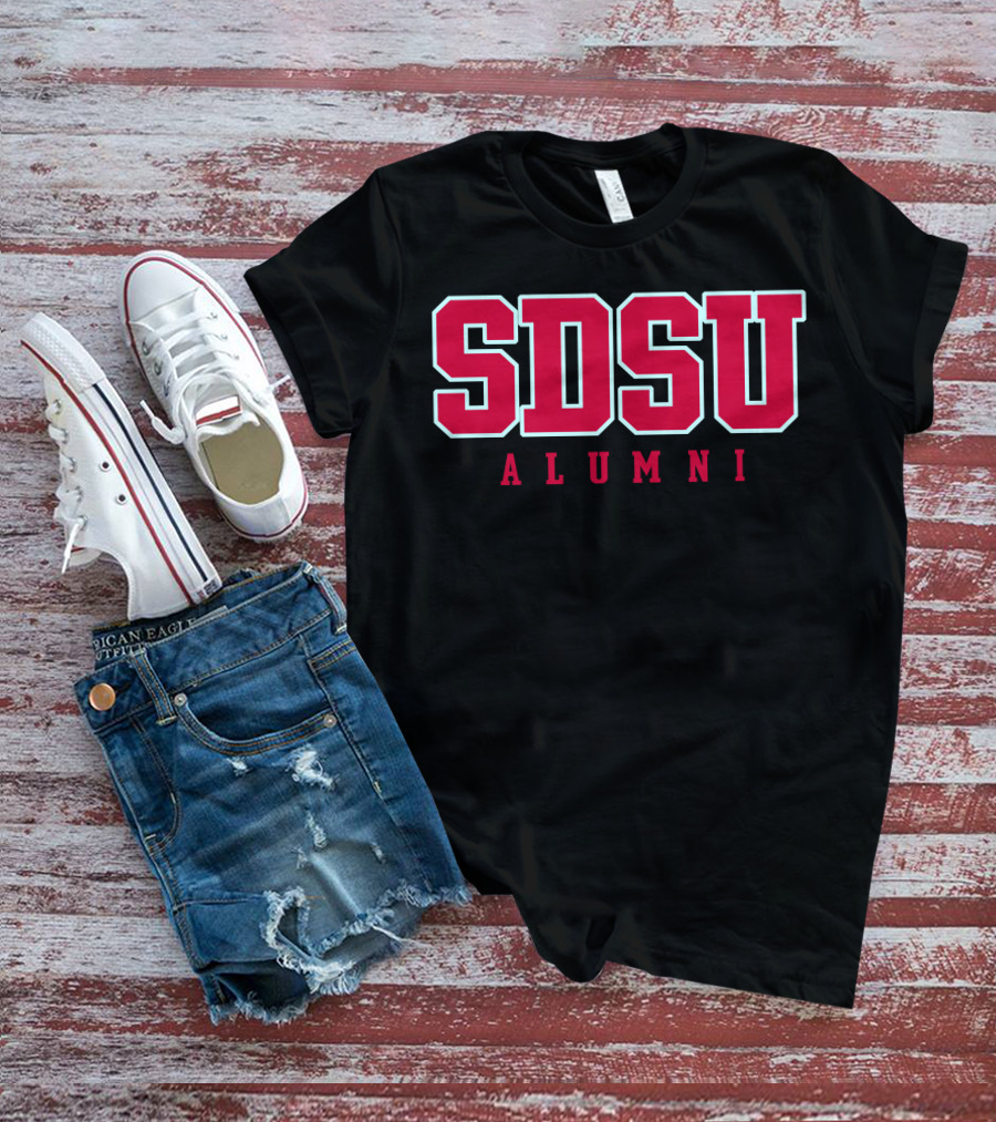 SDSU Alumni Red Block Letters T-Shirt
