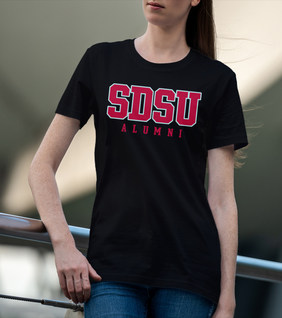 SDSU Alumni Red Block Letters T-Shirt
